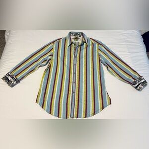 ROBERT GRAHAM striped MALLIOUHANA shirt M
